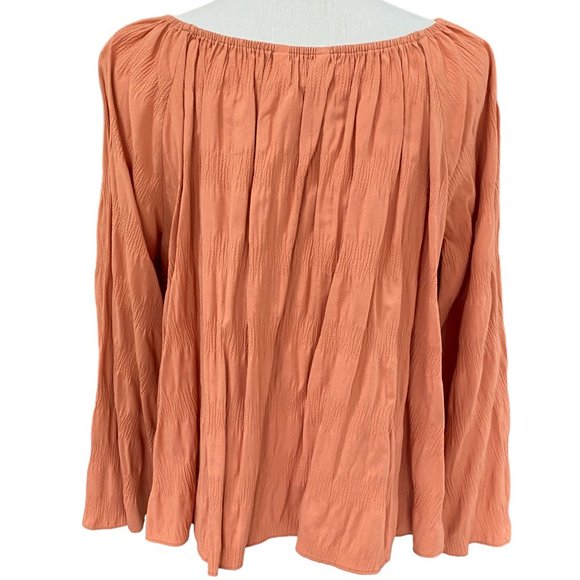 Elizabeth and James Boho Slouchy Shirt Flowy Peasant Festival Coachella Sz L/XL - Picture 12 of 16